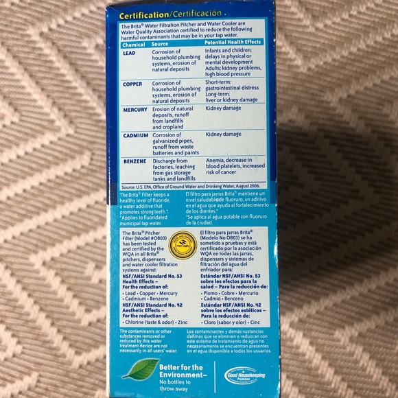 Brita Water Pitcher Replacement Filters Box of 4 White - Picture 7 of 7